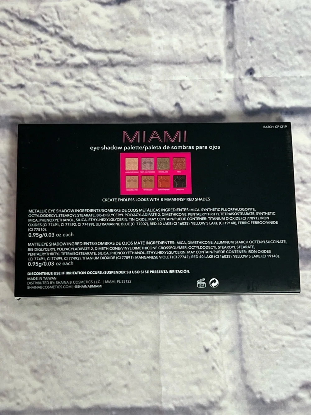 Shaina B Miami Eyeshadow Palette
